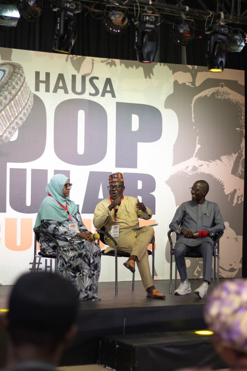 Display of Hausa books and traditional arts
