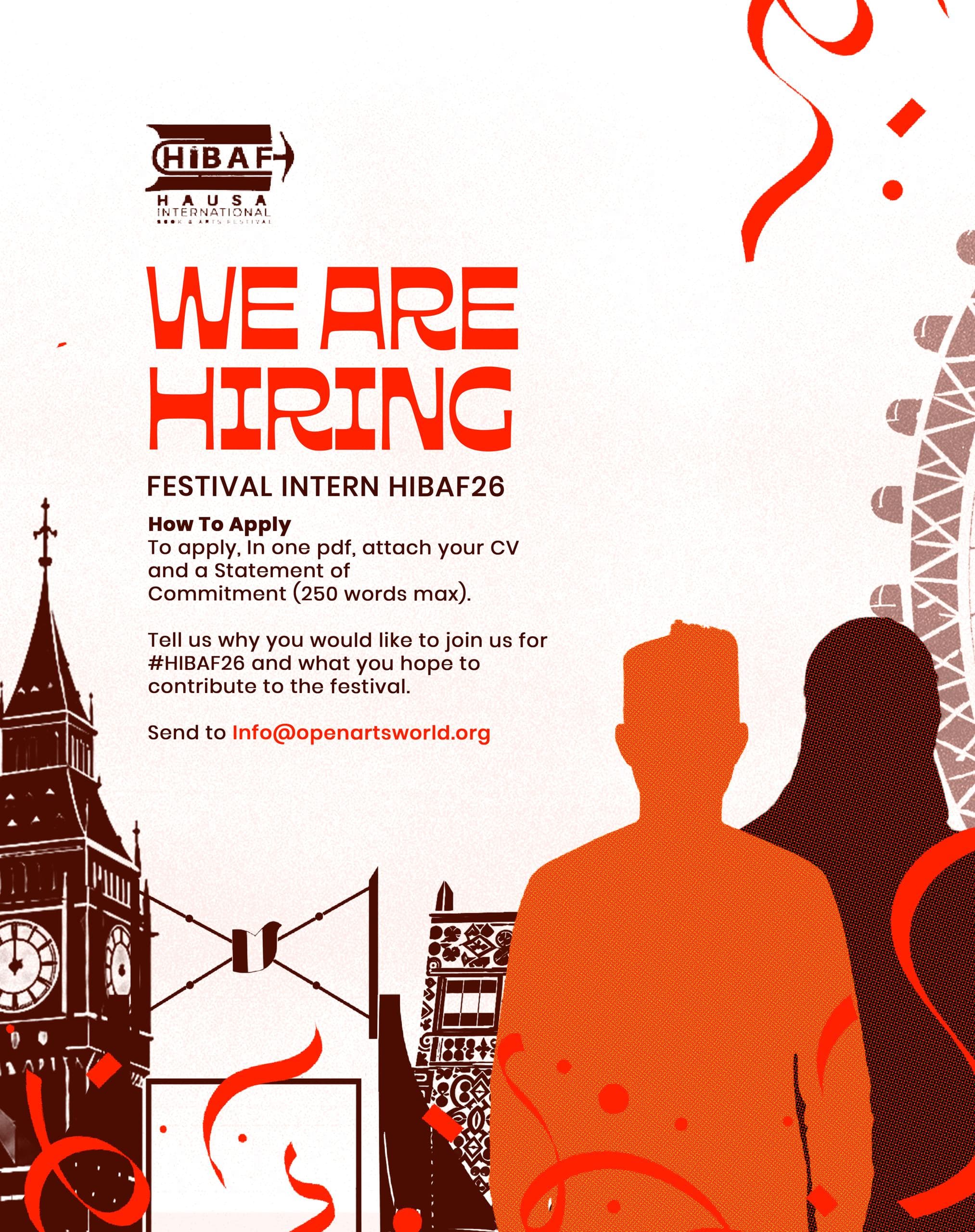 HIBAF26 Festival Intern open call poster